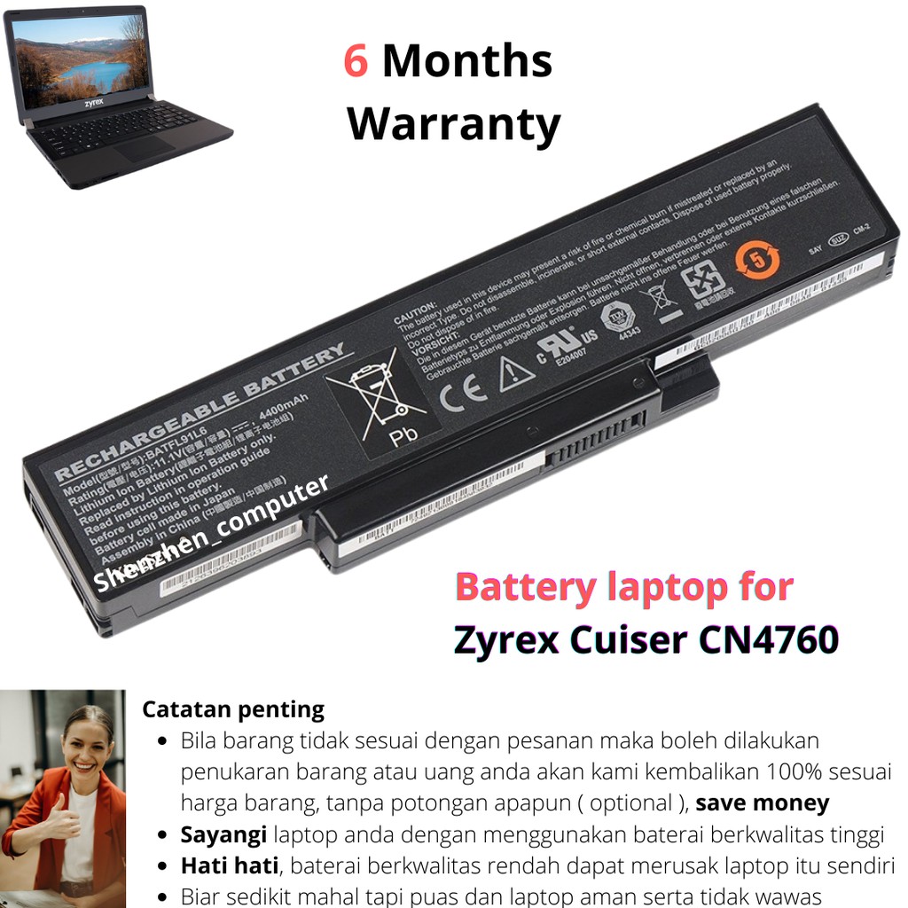 Jual Baterai Zyrex Cuiser CN4760 Original Battery New | Shopee Indonesia