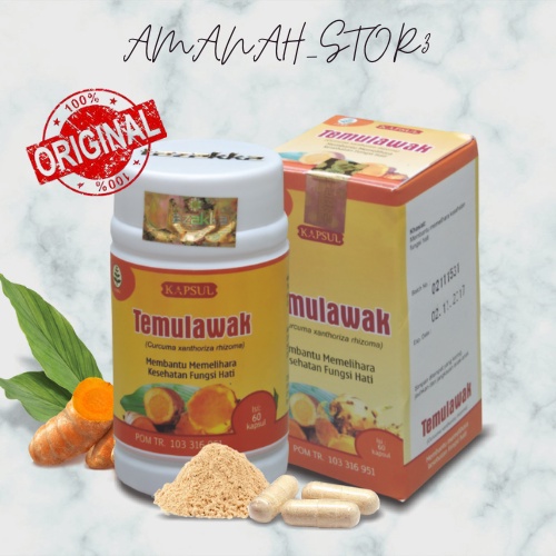 Jual Obat Herbal Kapsul Temulawak Curcuma Ekstrak Original Tazakka Isi