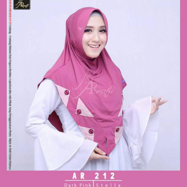 Jual Hijab ArRafi AR 212 Escudo kancing ory jilbab instan kerudung