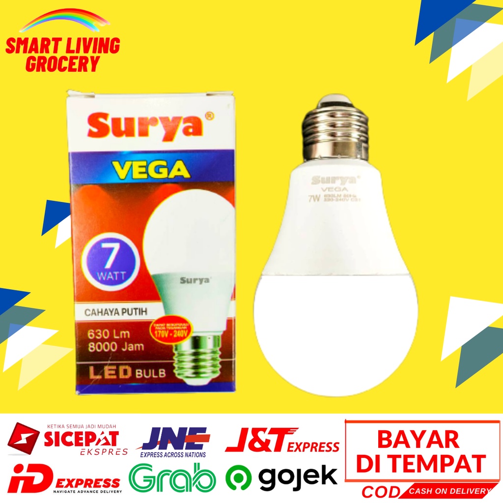 Jual LAMPU LED SURYA VEGA 7 WATT LAMPU LED RUANGAN RUMAH KAMAR TERANG ...