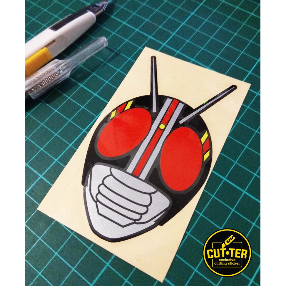 Jual cutting sticker KAMEN RIDER BLACK head | Shopee Indonesia