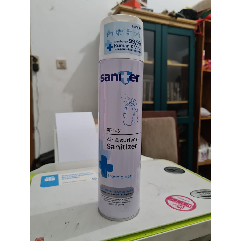 Jual Saniter Spray 400ml Disinfectant Antibacterial Air Surface ...