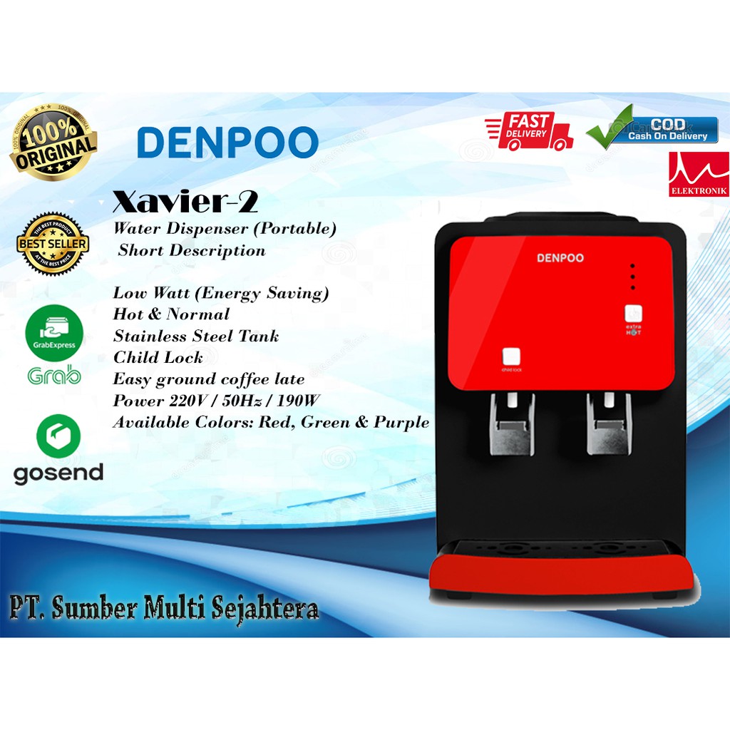 Jual Dispenser Denpoo Xavier Air Minum Denpoo Xavier Hot Dan Normal Resmi Termurah