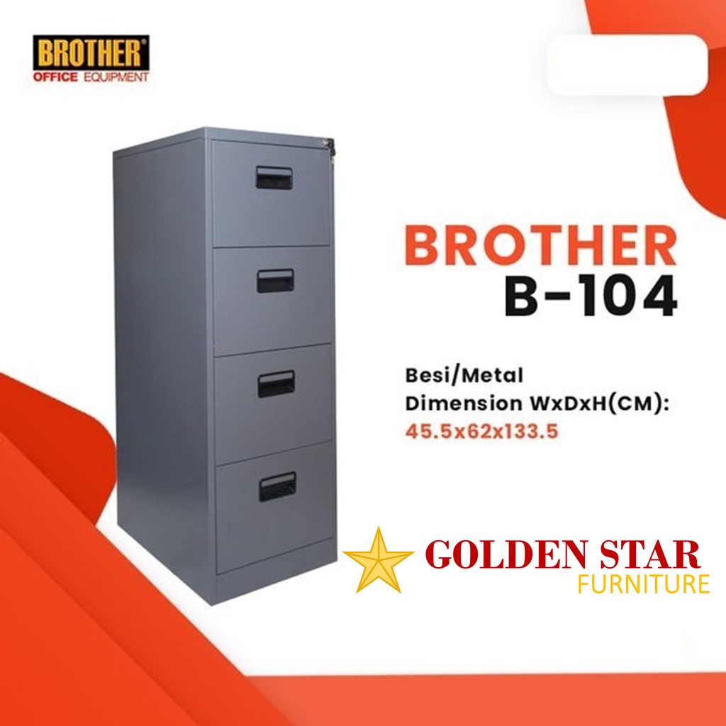 Jual Filling Cabinet Brother 4 Laci Besi Arsip / Filing Cabinet B104 ...