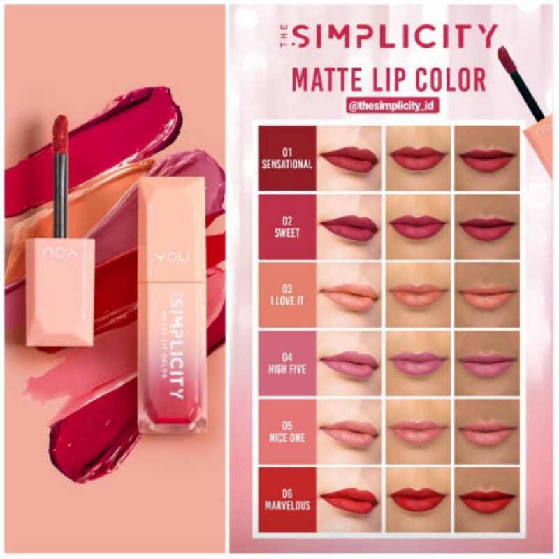 Jual Y.O.U THE SIMPLICITY MATTE LIP COLOR | Shopee Indonesia