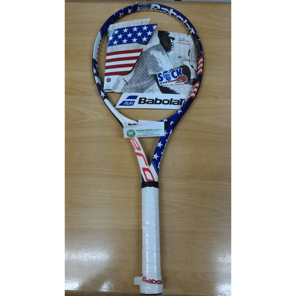 raket NEW BABOLAT PURE AERO STARS STRIPES USA TENIS AMERIKA