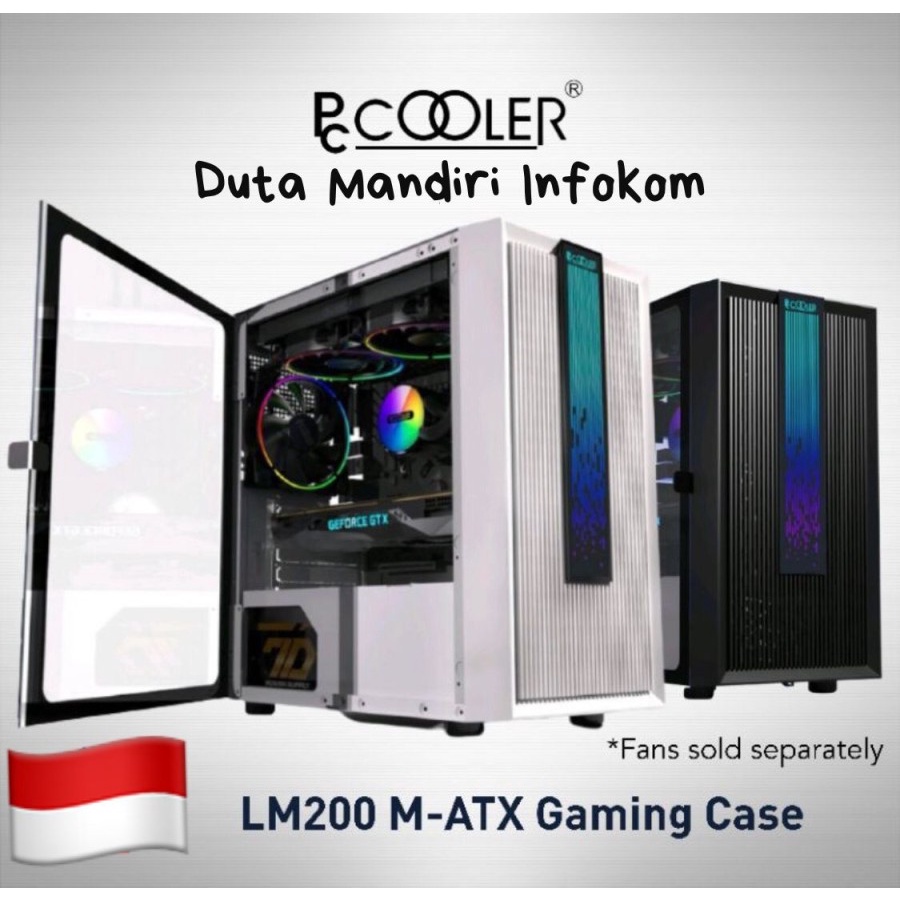 Jual Pccooler Platinum Lm Mesh Black Tempered Glass Gaming Case Shopee Indonesia