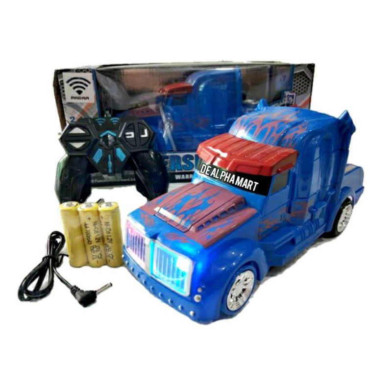 Jual Mainan Mobil Remote Control Transformers Deform optimus prime