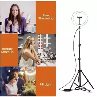 Ring Light 26cm 33cm Tripod Panjang 2.1meter Holder Hp Paket Komplit Untuk Tiktok Video Acc Plus