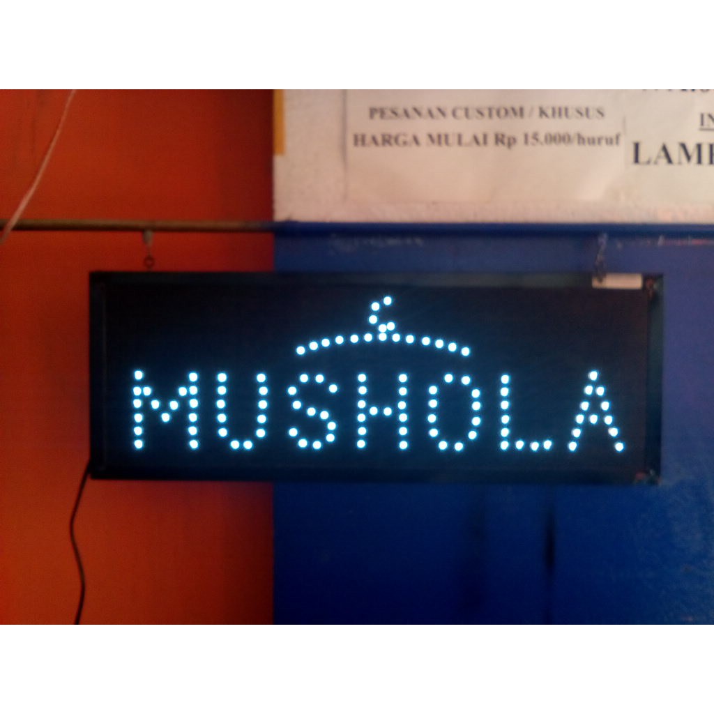 Jual Tulisan Lampu Led Sign Display Mushola Tempat Ibadah Shopee Indonesia 0249