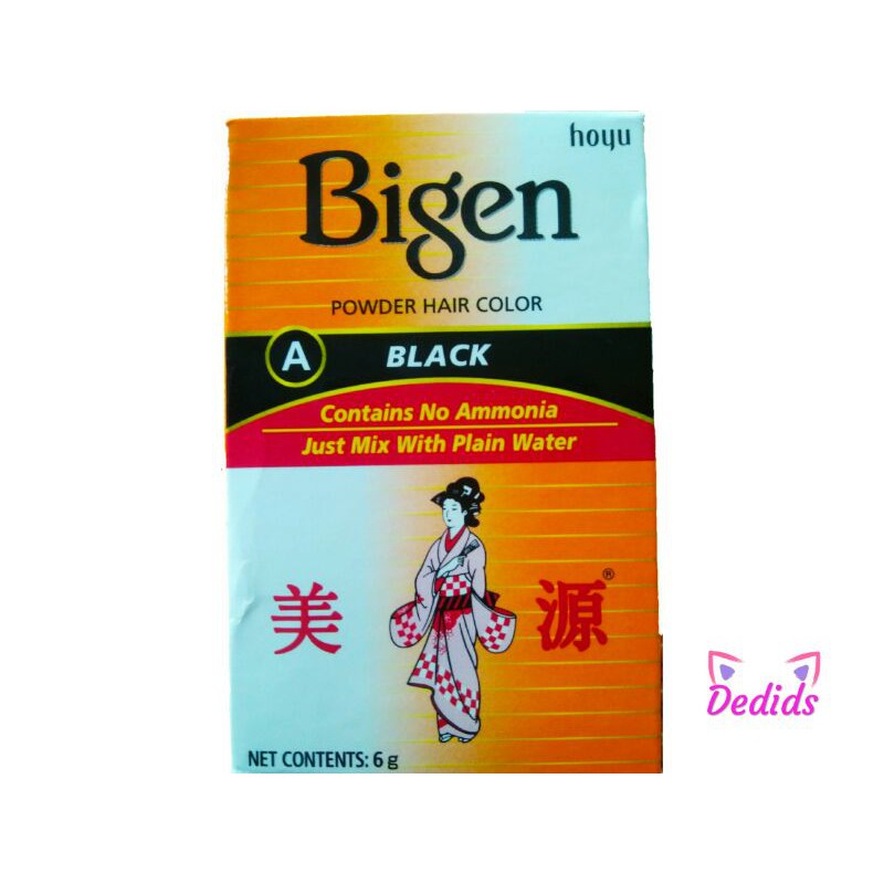 Jual Bigen Black Powder Hair Color,cat rambut warna hitam | Shopee ...