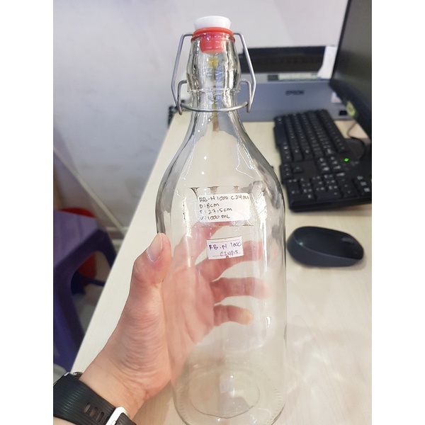 Jual Botol Kaca/ Botol Kait/ Botol 1000 ml/ Botol | Shopee Indonesia