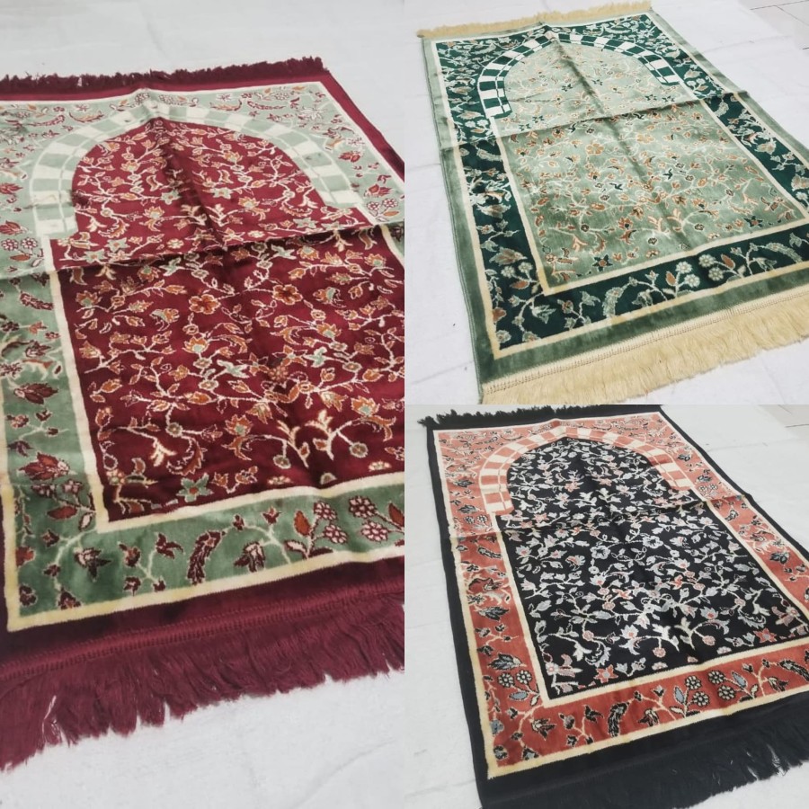 Jual sajadah yakar karpet / sajadah turki bludru / sajadah premium ...