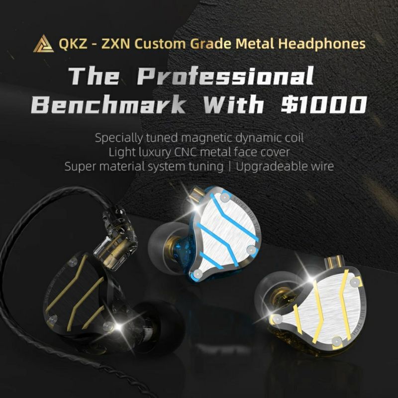 Jual QKZ ZXN with Mic Basshead Hifi In Ear Earphone CNC High Quality ...