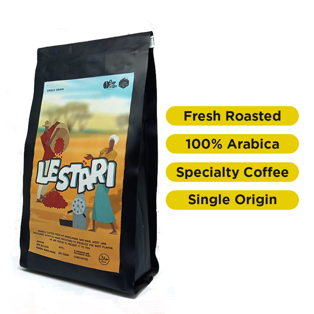 Jual Kopi Bubuk Biji Hitam Arabika Premium Lestari Netto Gr Asli