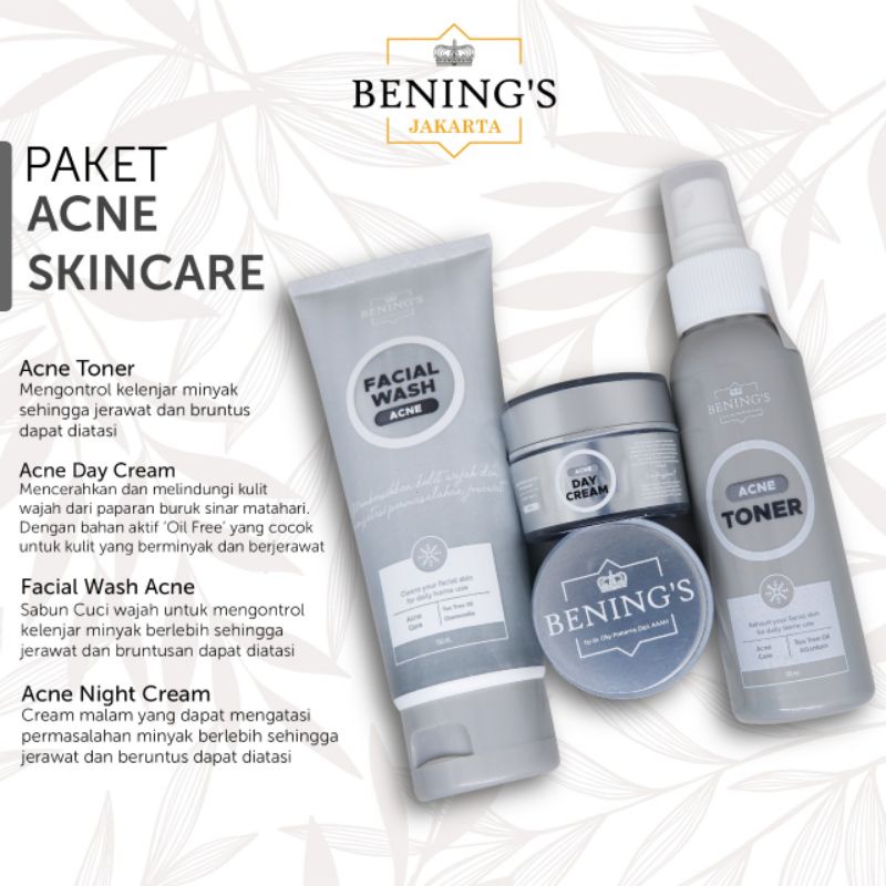 Jual Benings Skincare Paket Acne ( Jerawat ) | Shopee Indonesia