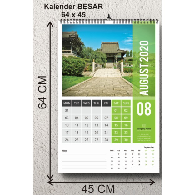 Jual KALENDER DINDING BESAR UKURAN 45x64 / A2 - Type 1 Lembar | Shopee ...