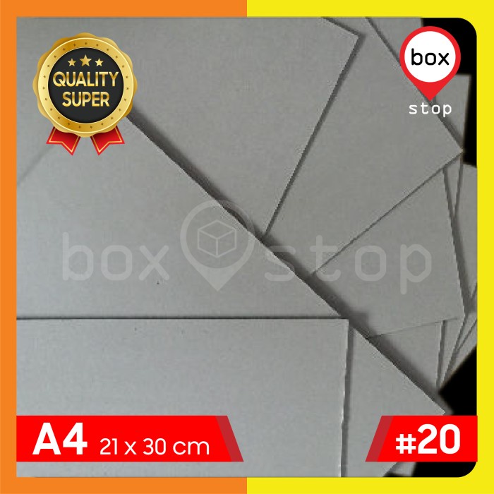 Jual Karton Bot - Karton Tebal Abu - Hard Board Grey No.20 - uk 21x30cm ...