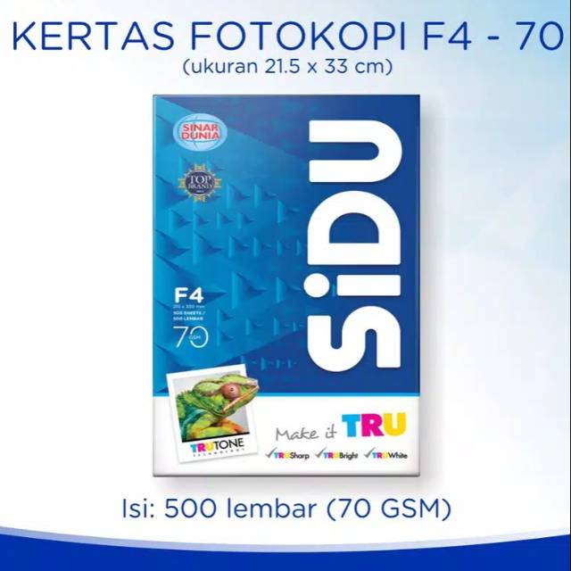 Jual Kertas F4/Folio 70 Gsm Sidu | Shopee Indonesia