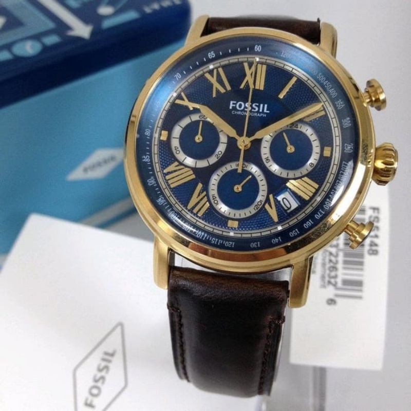 Jual FOSSIL ORIGINAL FS5168 CHRONOGRAPH PLUSBOX PAPERBAG | Shopee Indonesia
