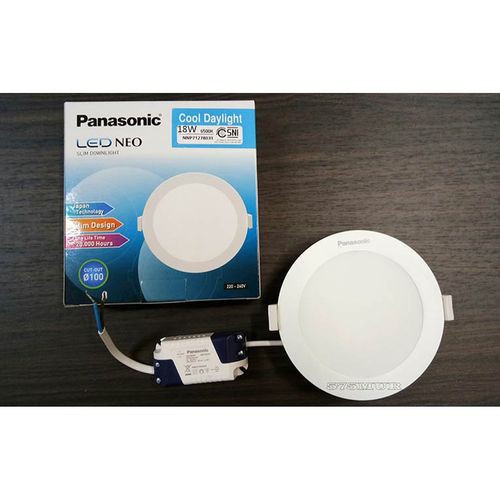 Jual Panasonic Downlight Led Neo Slim Inbow/Tanam Plafon 18watt 150mm ...