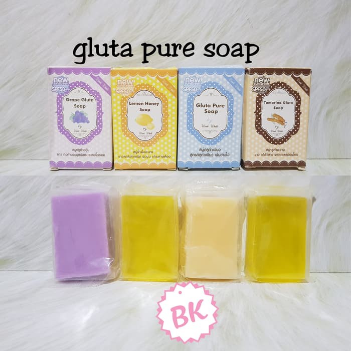 5 Savons Blanchissants Gluta Wink White - éclaircissant Peau - 80 G Chacun - Ingrédients Naturels (glutathion, Vitamines) - Neuf