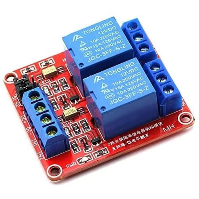 Jual Relay module Arduino 2ch Dual Input bisa High dan Low Active ...