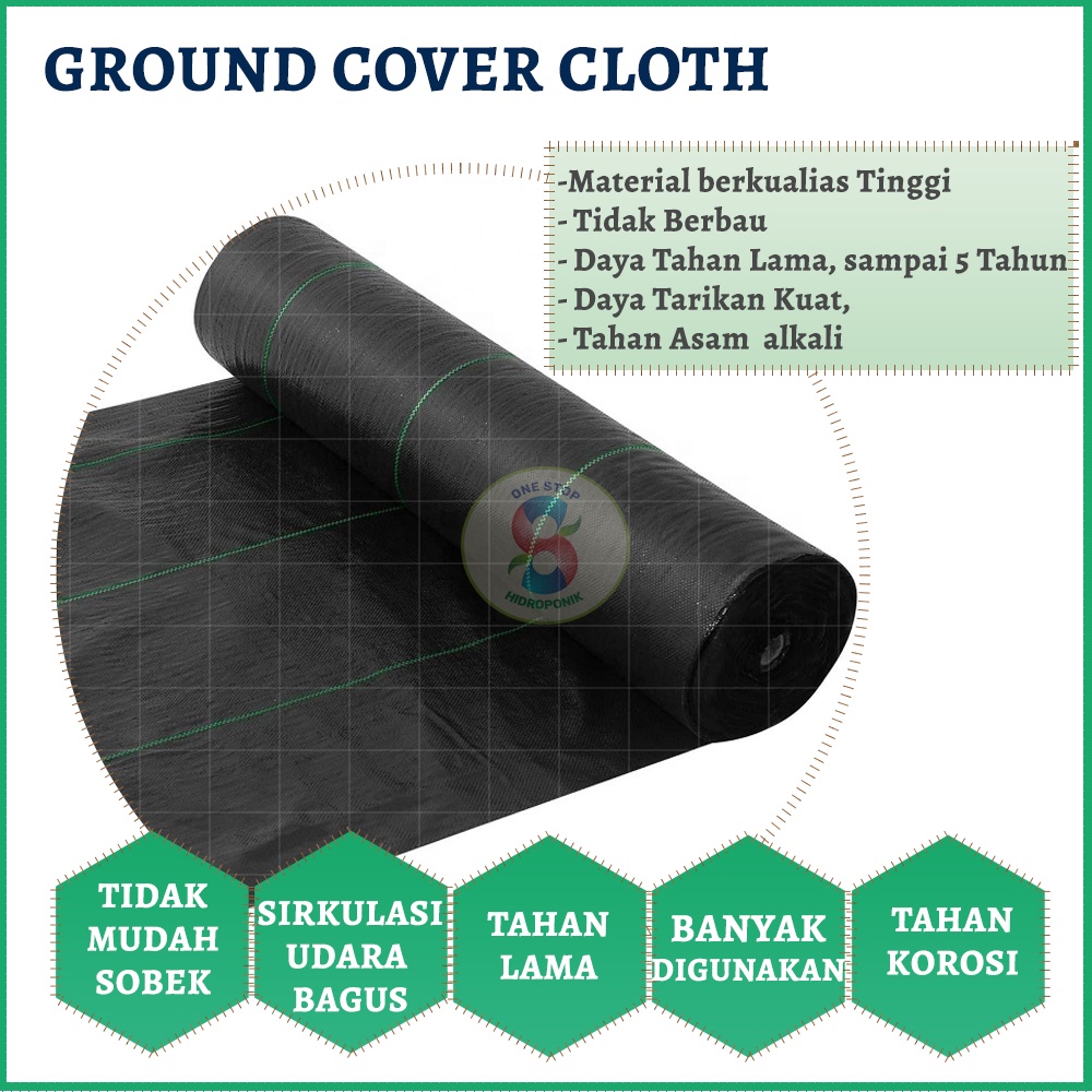 ANTI WEED / GROUND COVER CLOTH / KARPET ANTI RUMPUT - ECERAN Lebar 1,2 Meter X Panjang 1 Meter = 1,2 m²
