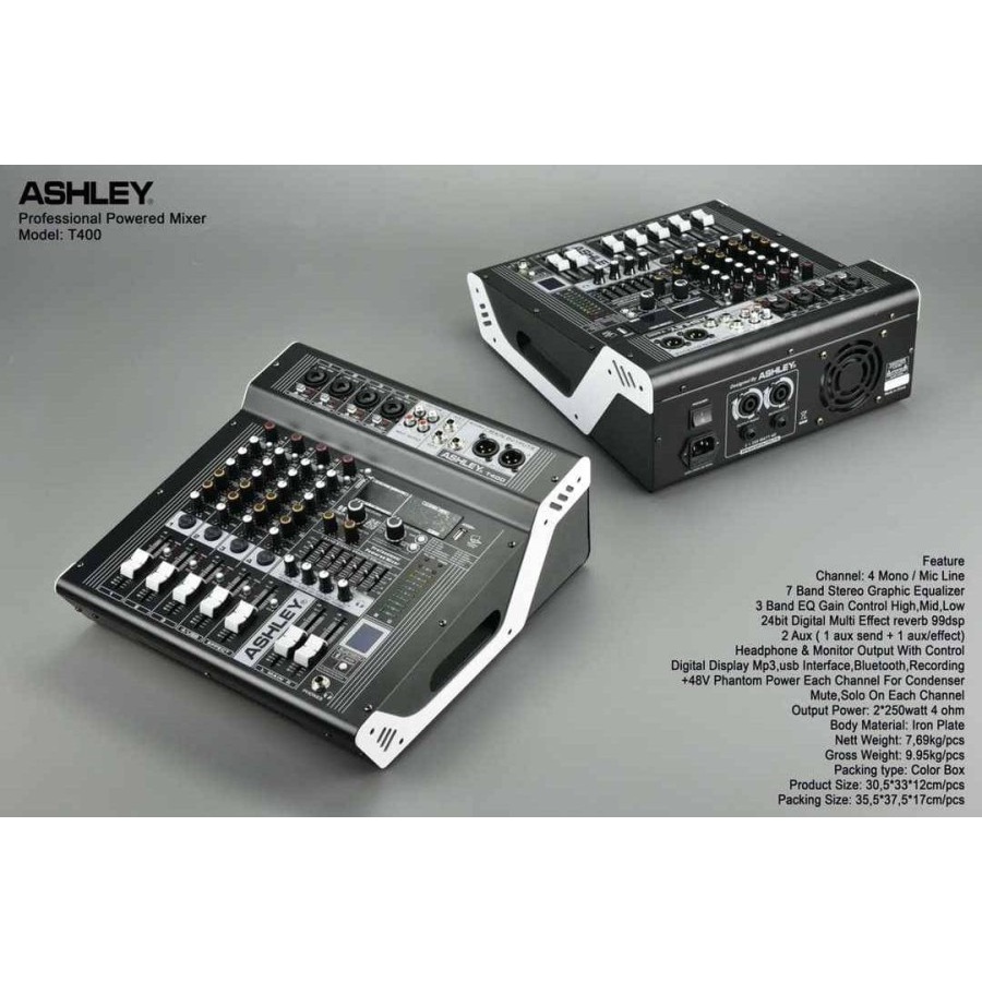 Jual power mixer ashley t400 t 400 4 channel original Shopee Indonesia