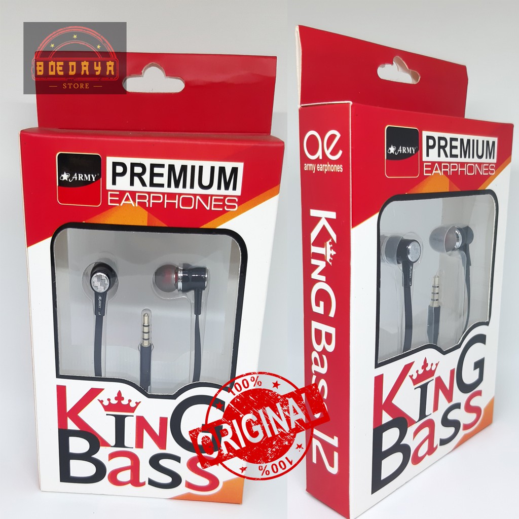 Jual Earphone Premium King Bass 12 Handsfree Murah headset