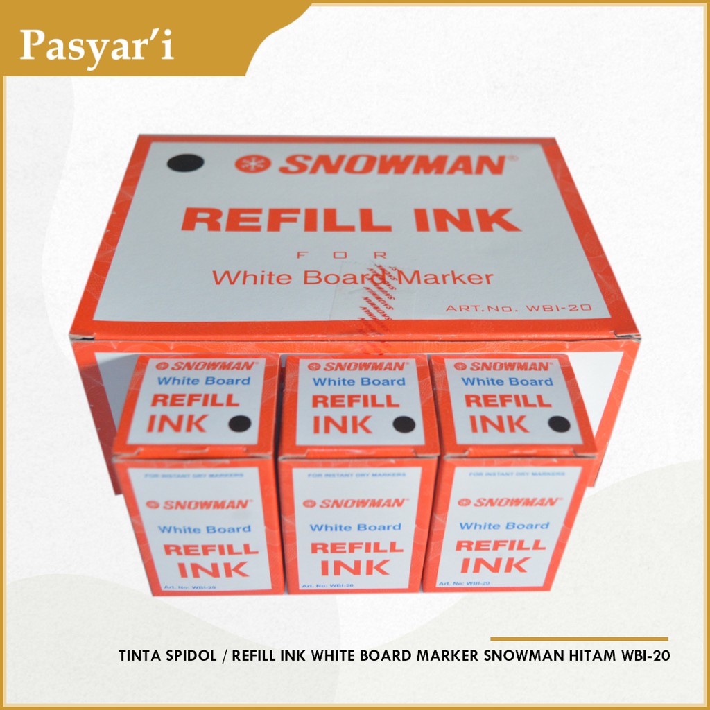Jual PER 1 PCS - Tinta Spidol Refill INK White Board Marker Snowman ...
