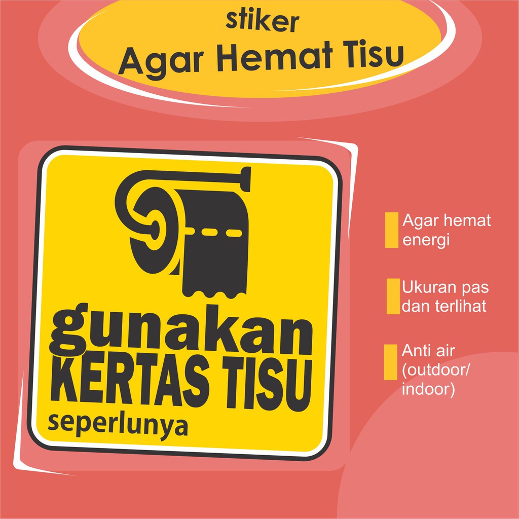 Jual STIKER HEMAT PENGGUNAAN TISU TOILET | Shopee Indonesia