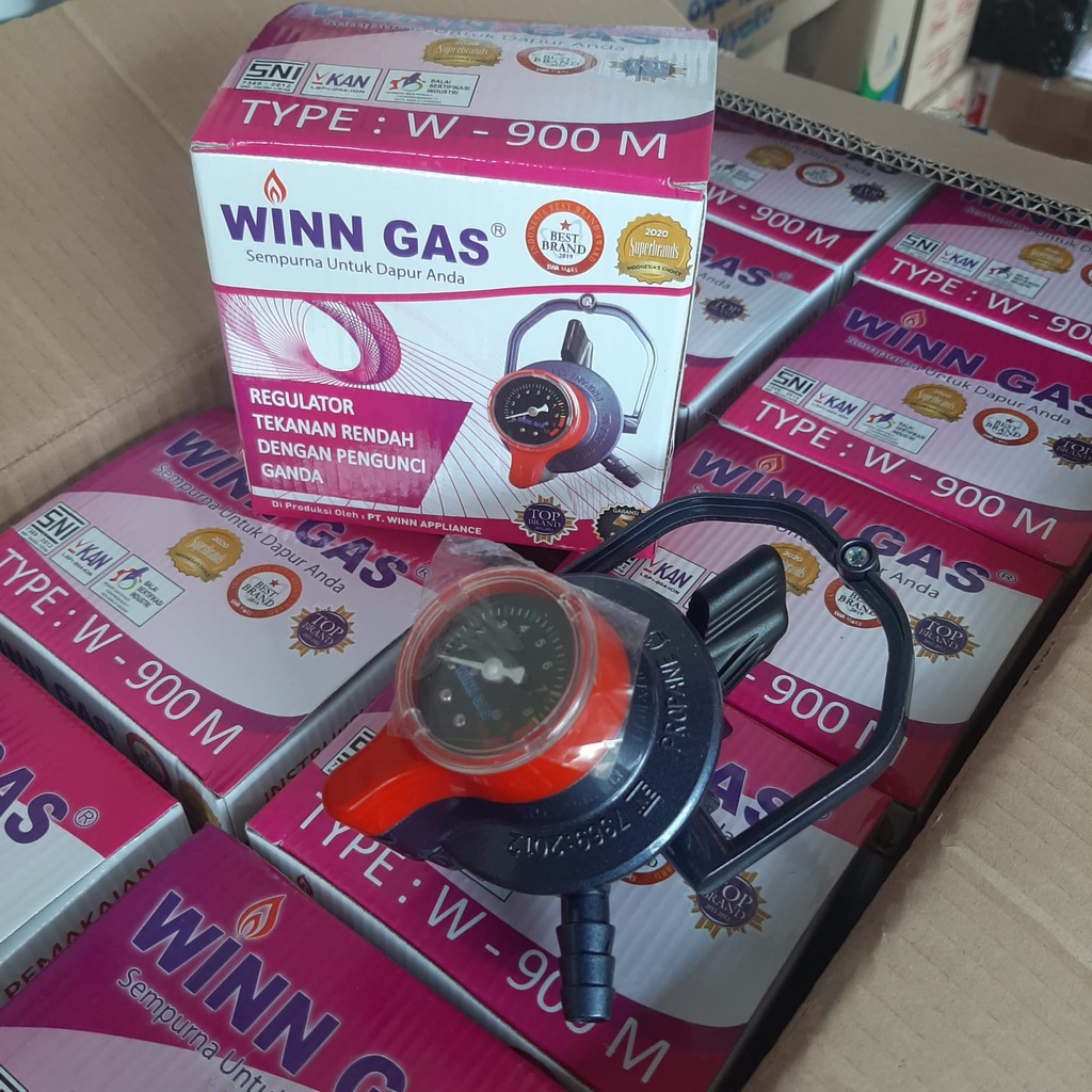 Jual WINN GAS WIN Regulator Gas Pengunci Ganda W900M METER SELANG LOW