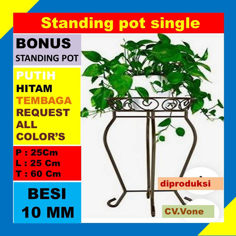 Jual Rak Bunga Besi Minimalis Susun Dudukan Standing Pot Tinggi Cm Model Motif S Shopee