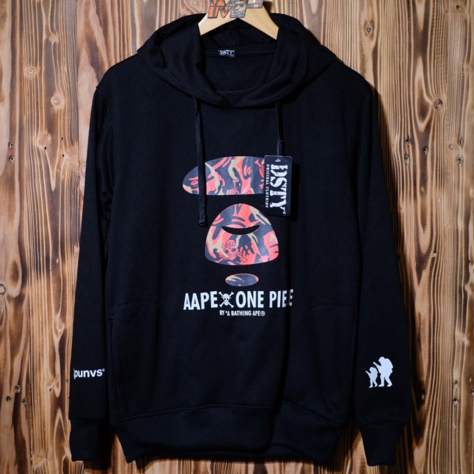 One piece bape hoodie on sale