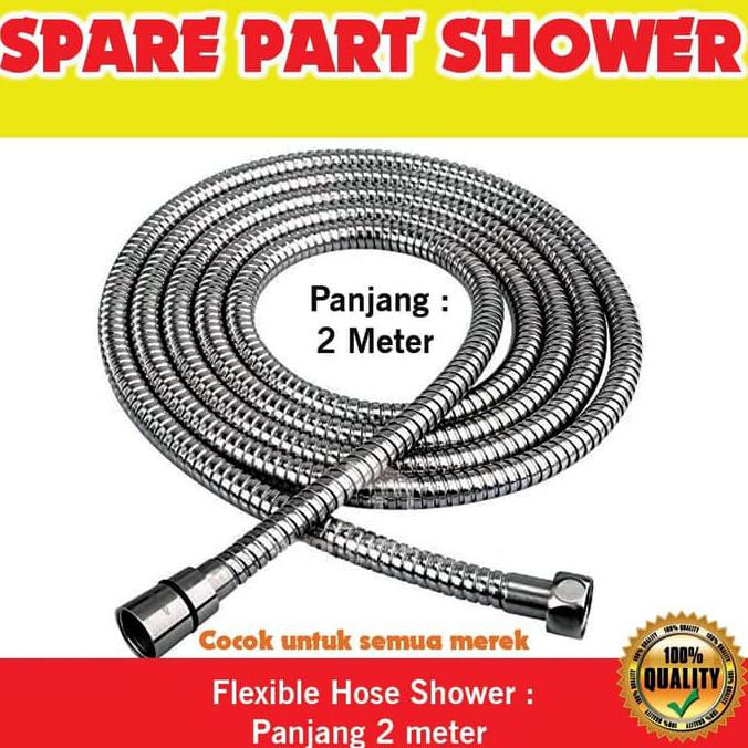 Jual Selang Pipa Jet Shower Mandi Fleksibel Universal Hose Panjang 2 Meter Shopee Indonesia