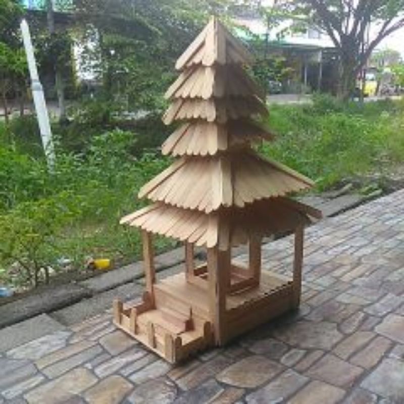 Jual miniatur rumah adat bali dari stik es krim Shopee Indonesia