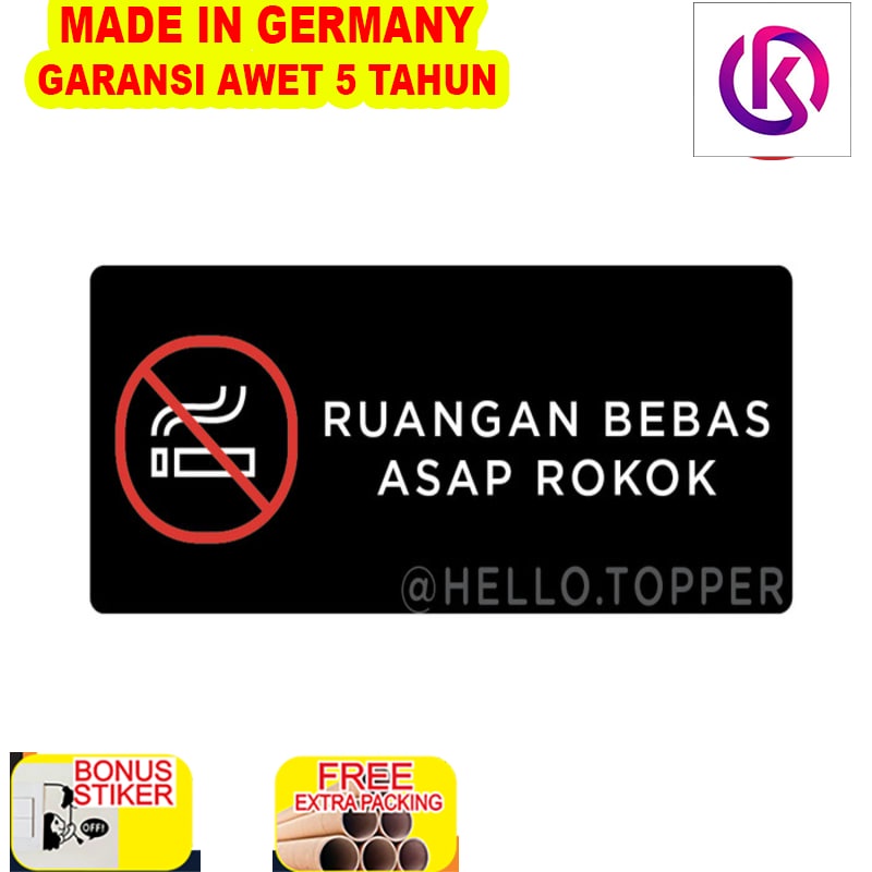 Jual Murah Sign Akrilik Ruangan Bebas Rokok / Sign Board Akrilik ...