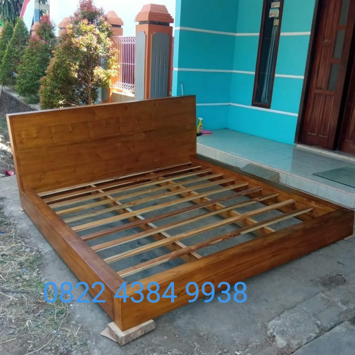 Jual Tempat Tidur Mewah Dipan Kayu Jati Minimalis Ranjang Queen Size ...