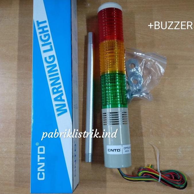 Jual Tower Light Lamp 3 Lampu Bunyi Buzzer Cpt5 3k 220v Ac Or 24v Dc