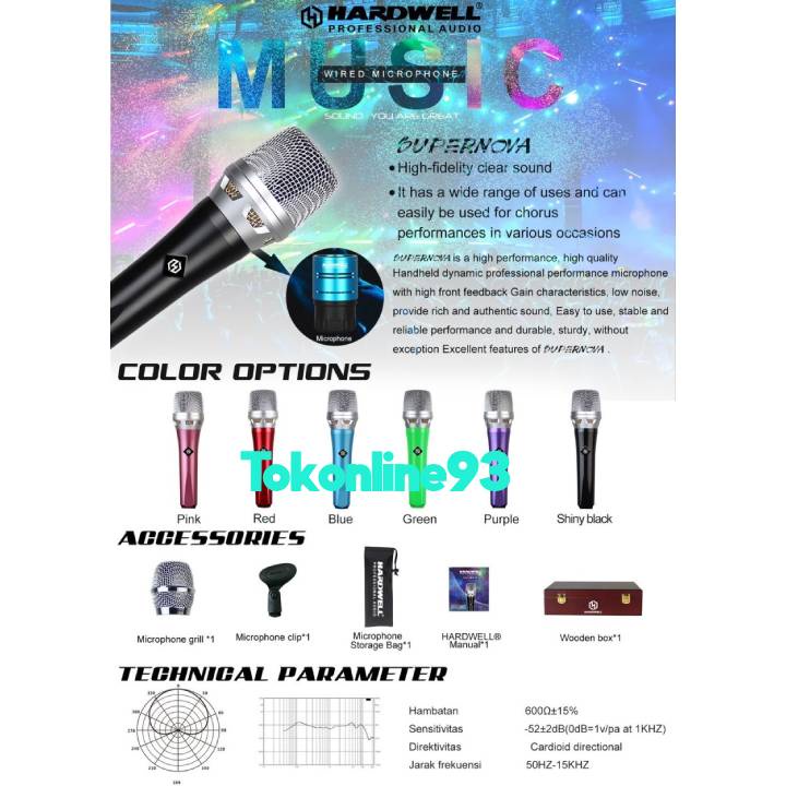 Jual Mic Kabel Hardwell Supernova Original Microphone Kabel Supernova ...