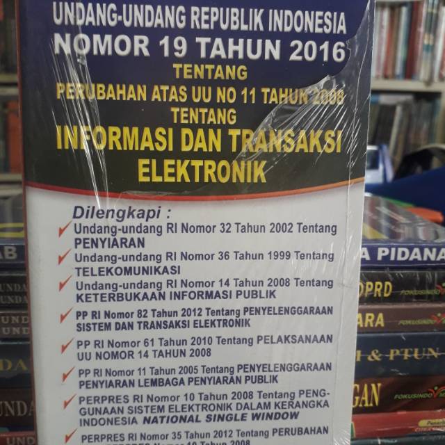 Jual Undang-undang RI Nomor 19 Tahun 2016 Tentang Informasi Dan ...