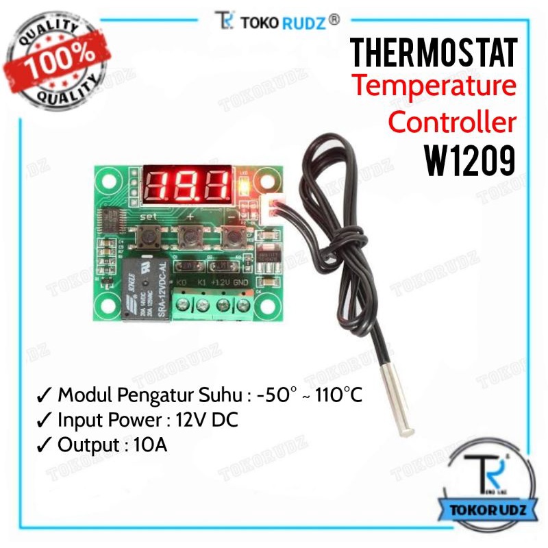 thumbnail interactive-video image 1 of UKLL-4PCS W1209 12V DC Digital Temperature Controller Board With Case 1 of 9