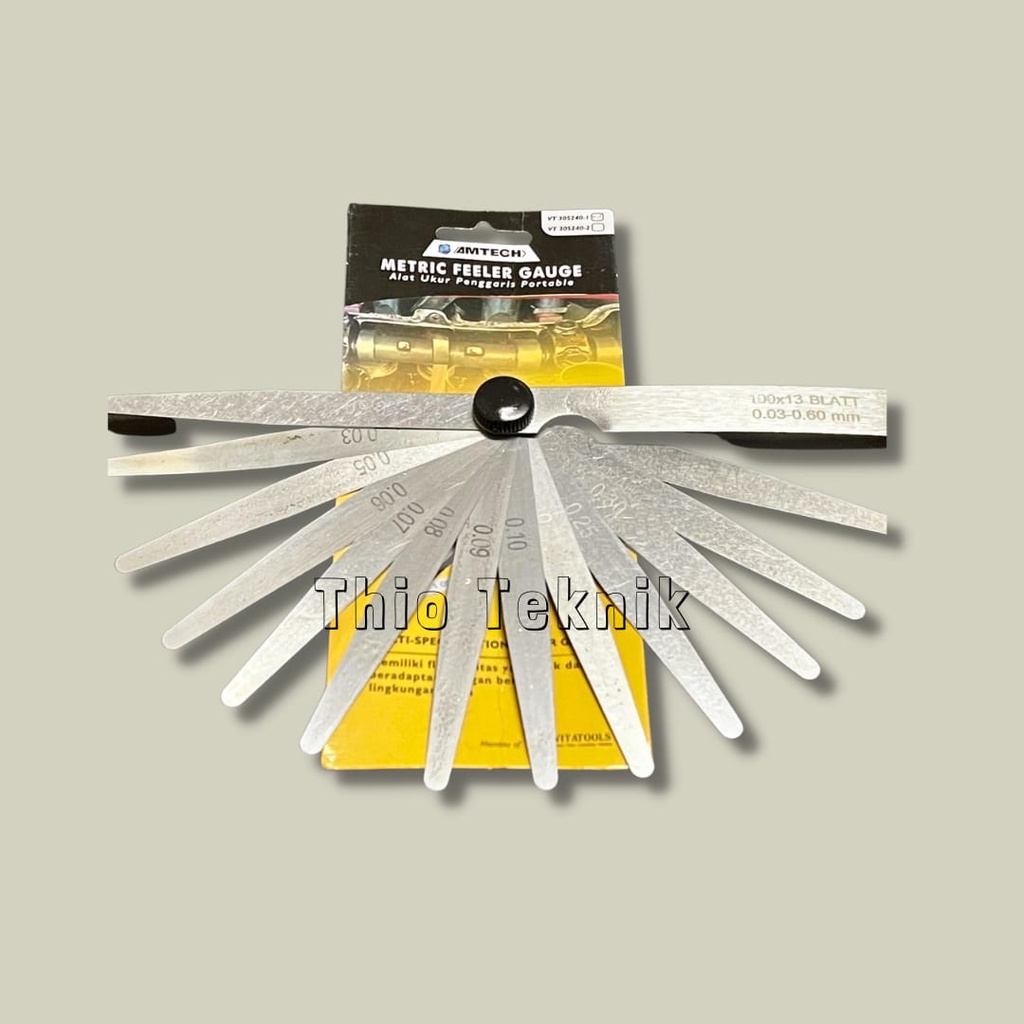 Jual Amtech Metric Feeler Gauge / Alat Ukur Penggaris Portable untuk