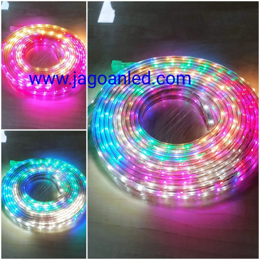 Jual Lampu Led Strip Selang Rgb Warna Warni V Adaptor M Lampu Hias Outdoor