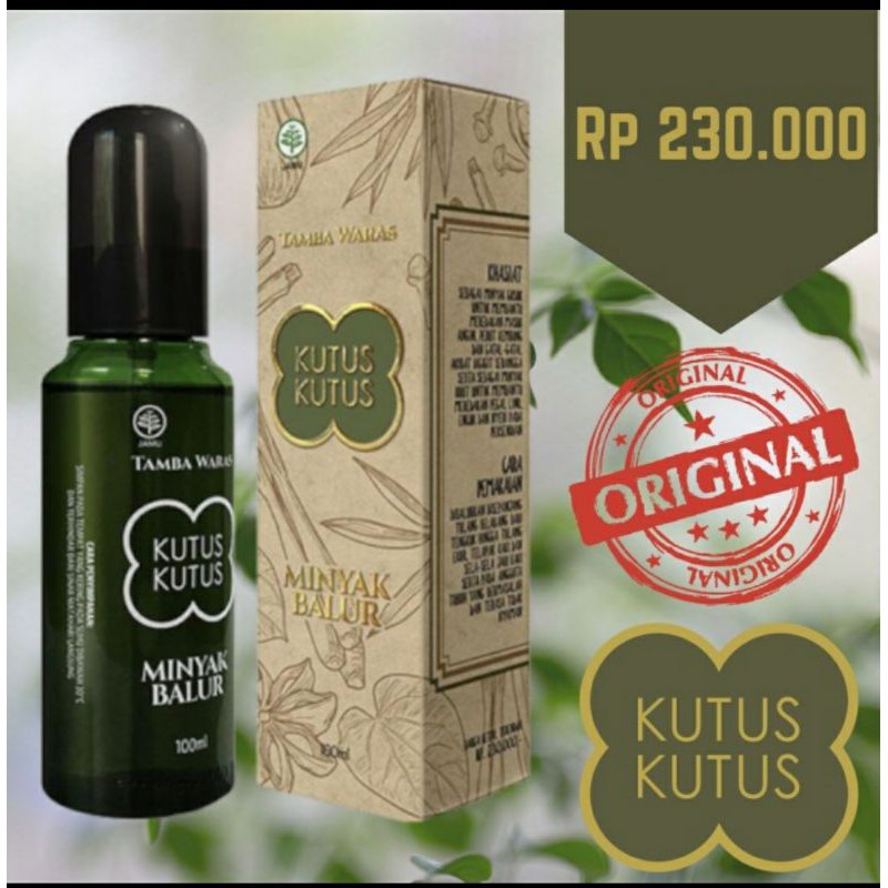 Jual Minyak Balur Kutus Kutus Original 100ml Tamba Waras Shopee Indonesia