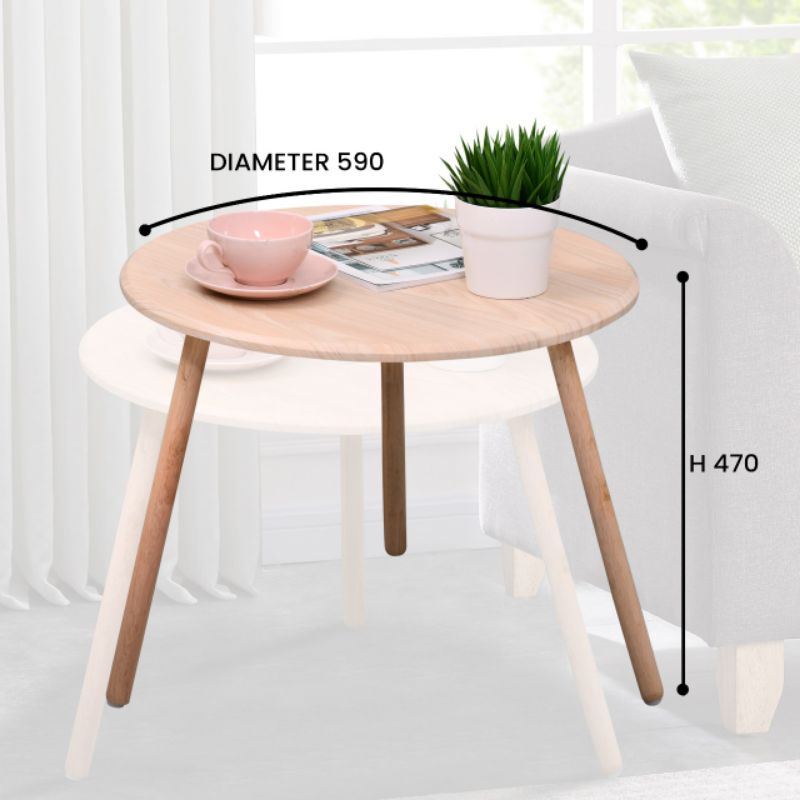 Jual MEJA BULAT COFFEE TABLE 60 | Shopee Indonesia