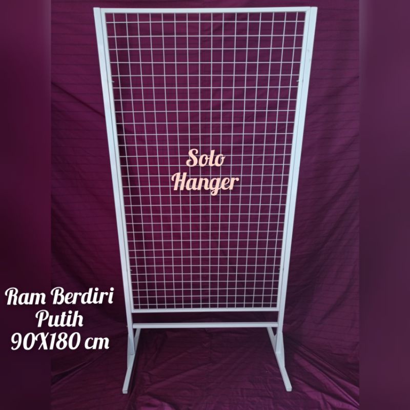Jual Ram Berdiri Wiremesh Aksesoris 90 x 180 cm Putih Tebal Standing ...