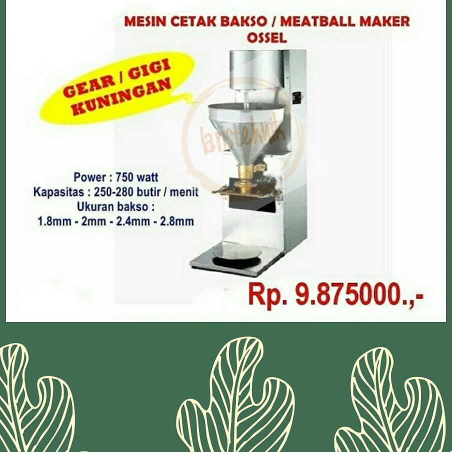 Jual Mesin Cetak Bakso Meatball Maker Ossel Pencetak Bakso Ossel Mesin