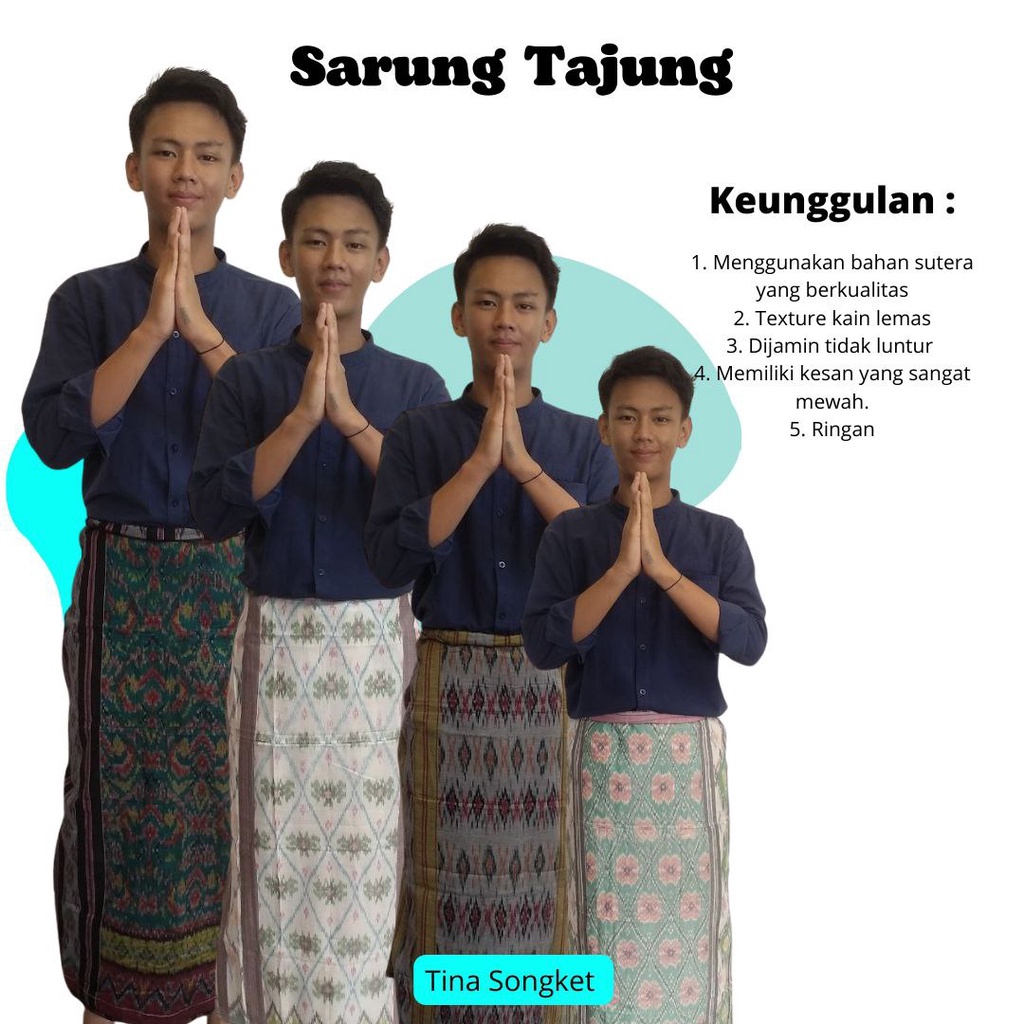 Jual Kain Sarung Tajung Tenun Asli Khas Palembang Berbagai Macam Motif